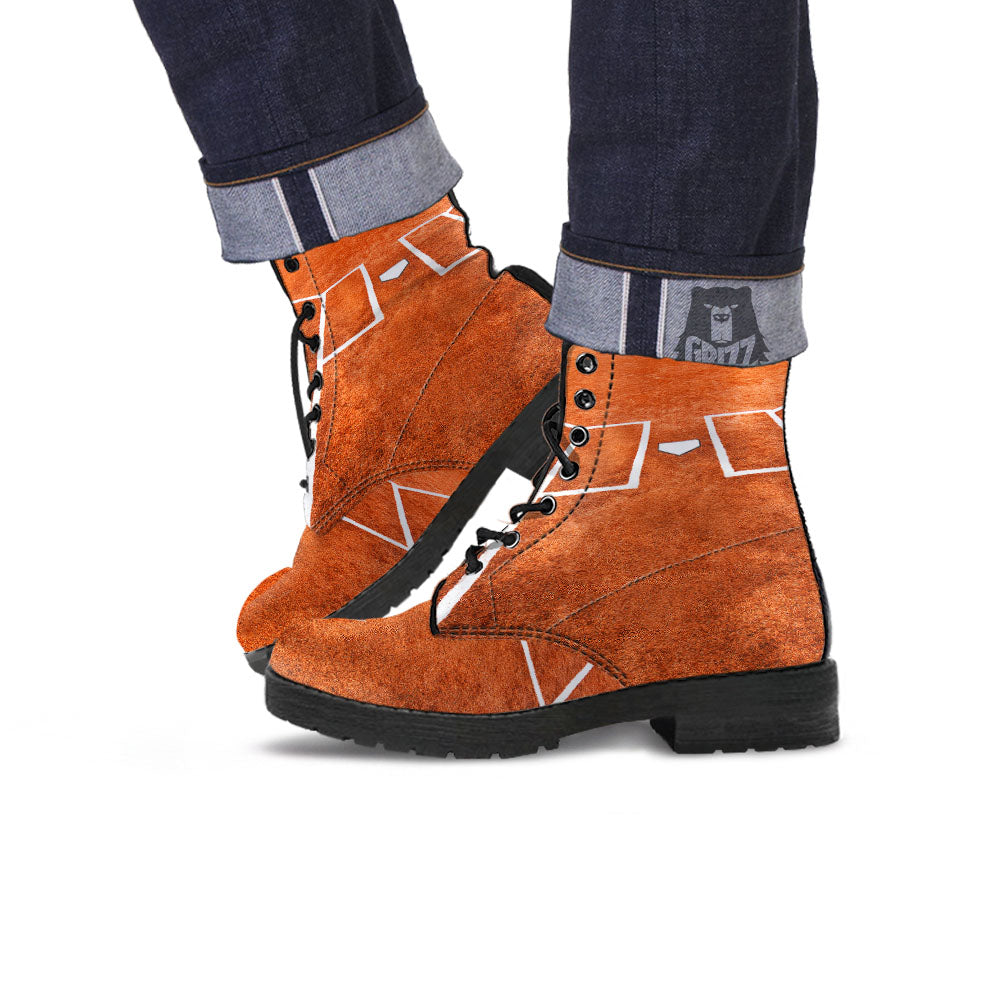 Playing Field Softball Print Leather Boots-grizzshop