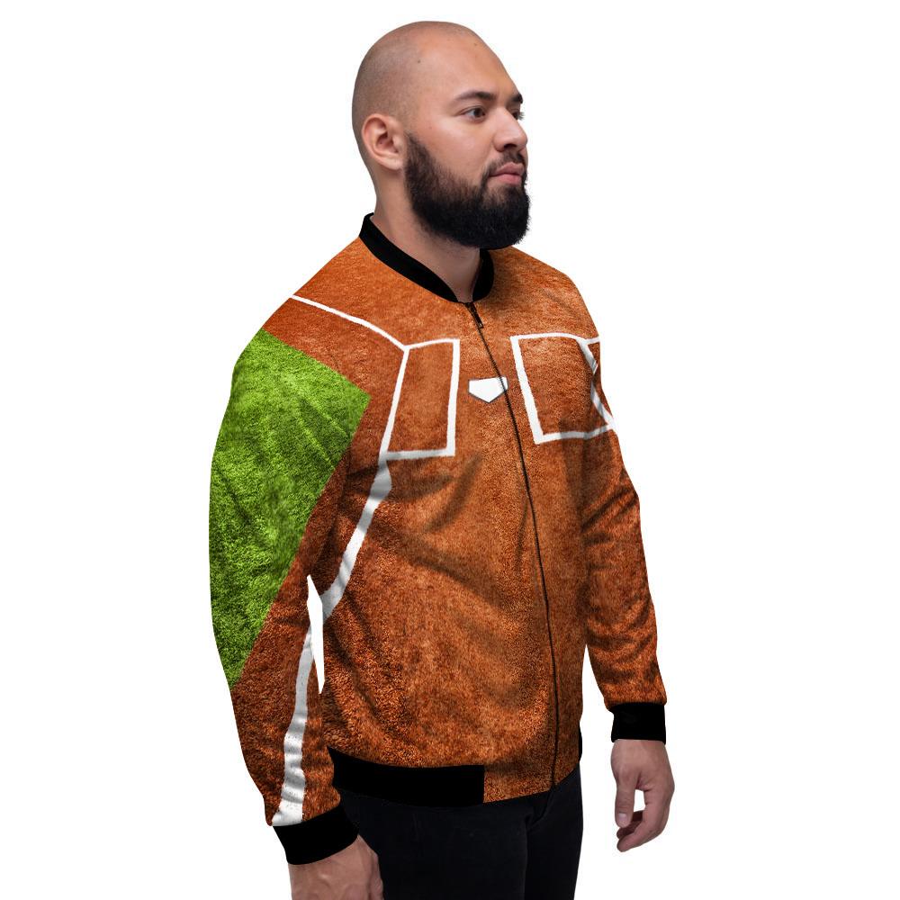 Playing Field Softball Print Men's Bomber Jacket-grizzshop