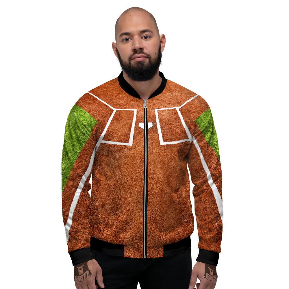 Playing Field Softball Print Men's Bomber Jacket-grizzshop