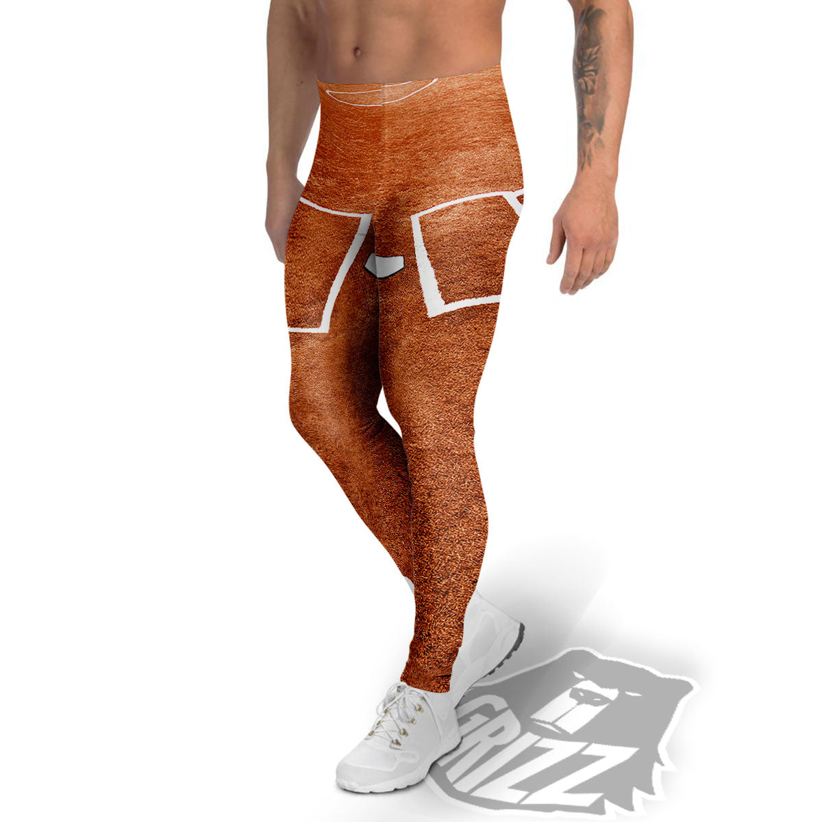 Playing Field Softball Print Men's Leggings-grizzshop