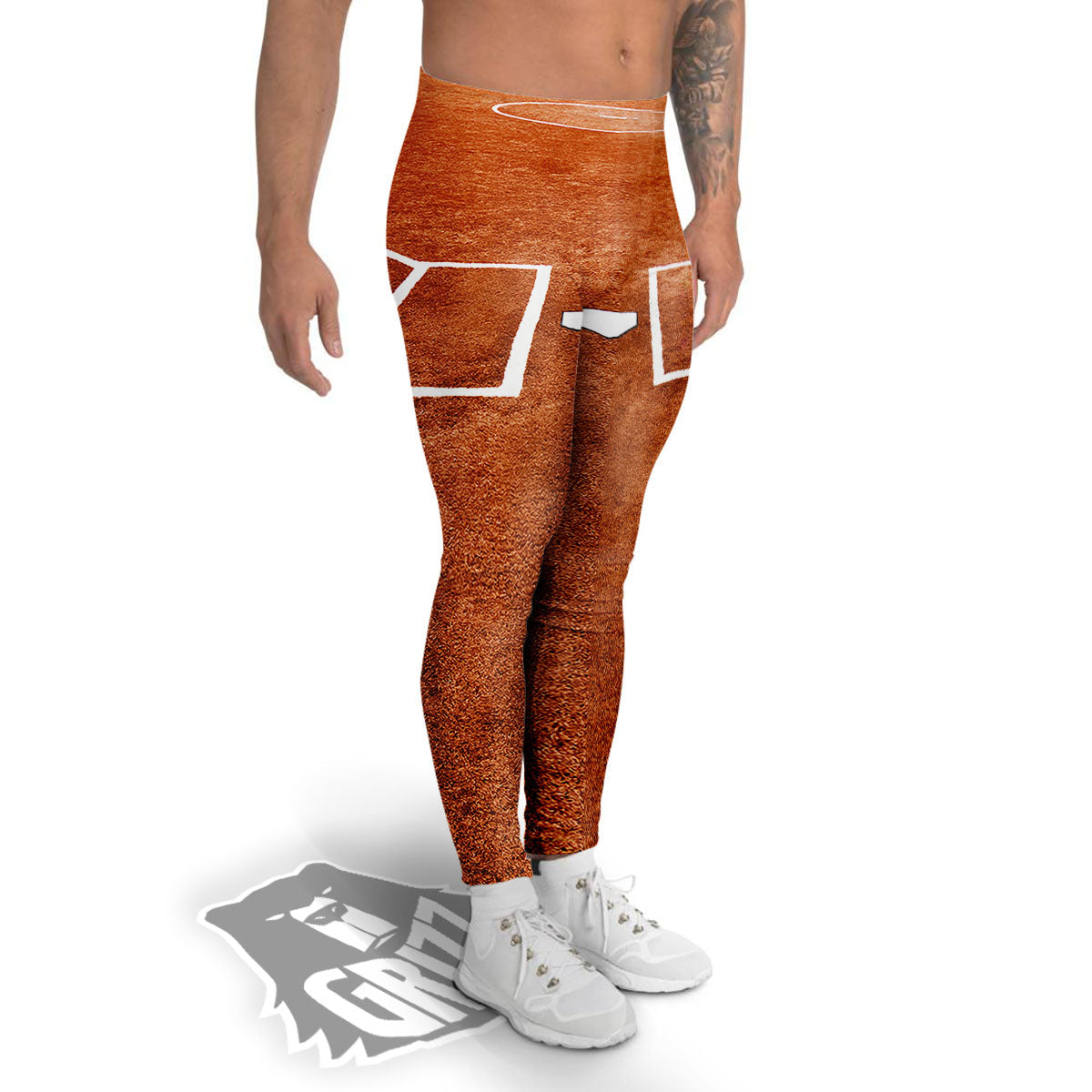 Playing Field Softball Print Men's Leggings-grizzshop