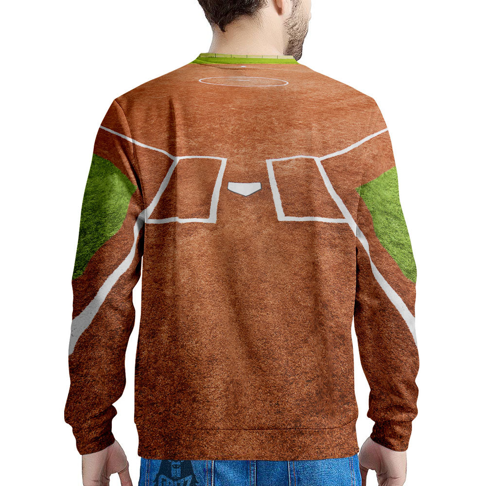 Playing Field Softball Print Men's Sweatshirt-grizzshop