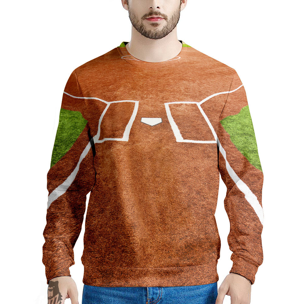 Playing Field Softball Print Men's Sweatshirt-grizzshop