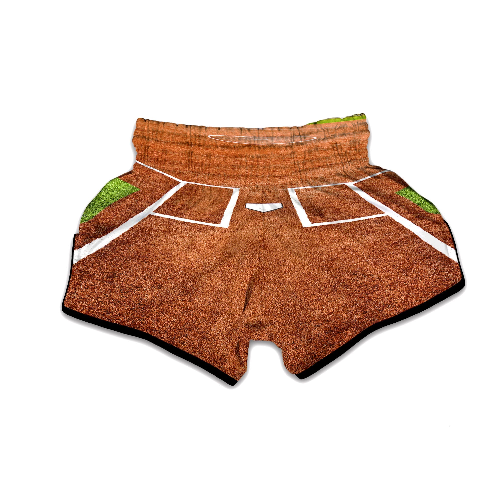 Playing Field Softball Print Muay Thai Boxing Shorts-grizzshop
