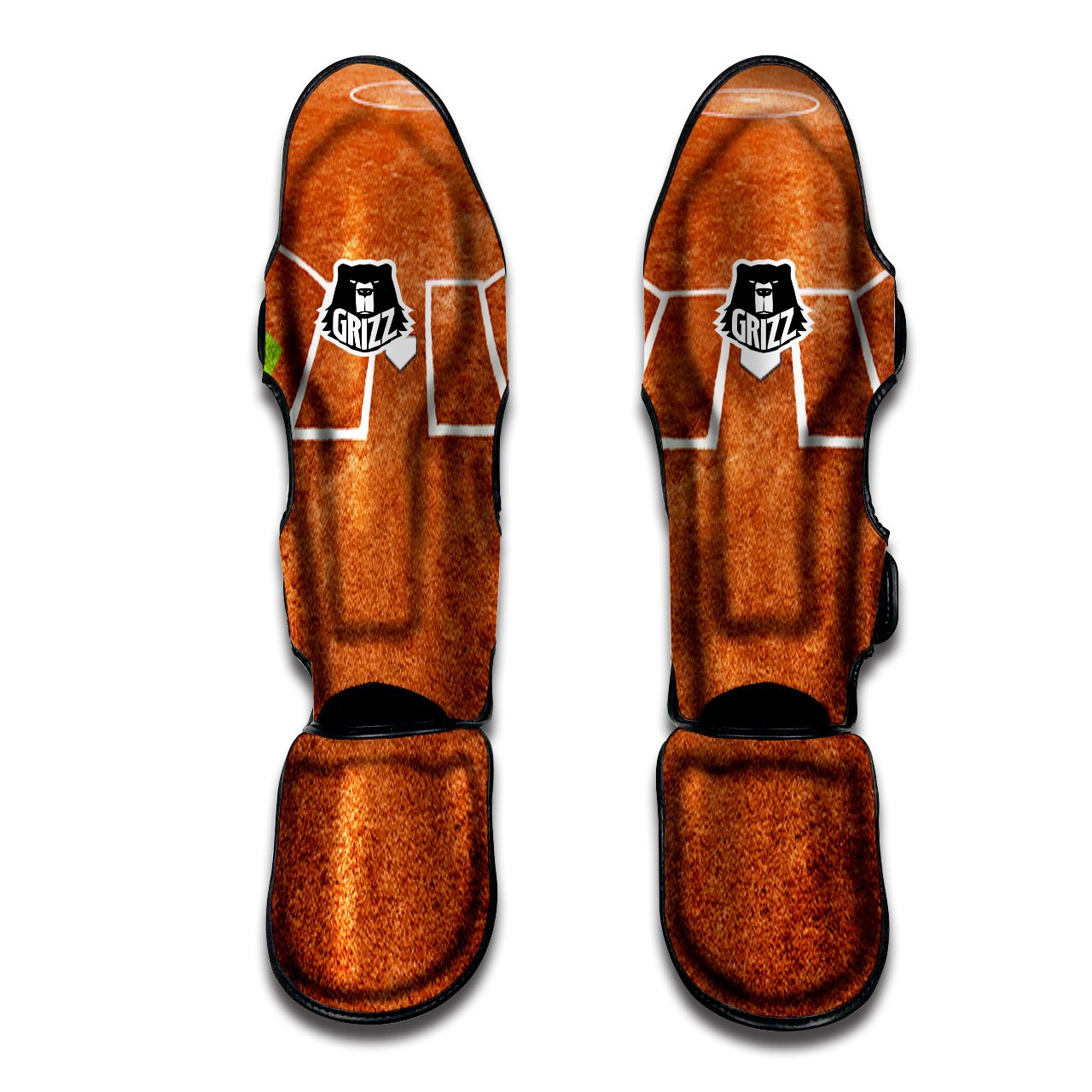 Playing Field Softball Print Muay Thai Shin Guards-grizzshop