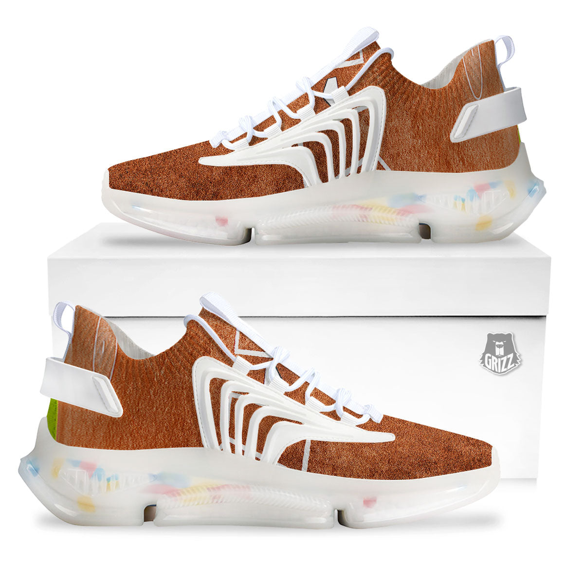 Playing Field Softball Print White Gym Shoes-grizzshop