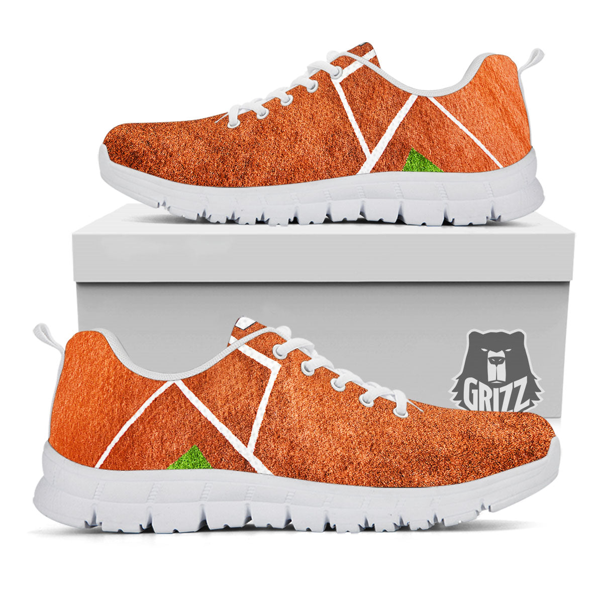 Playing Field Softball Print White Sneaker-grizzshop