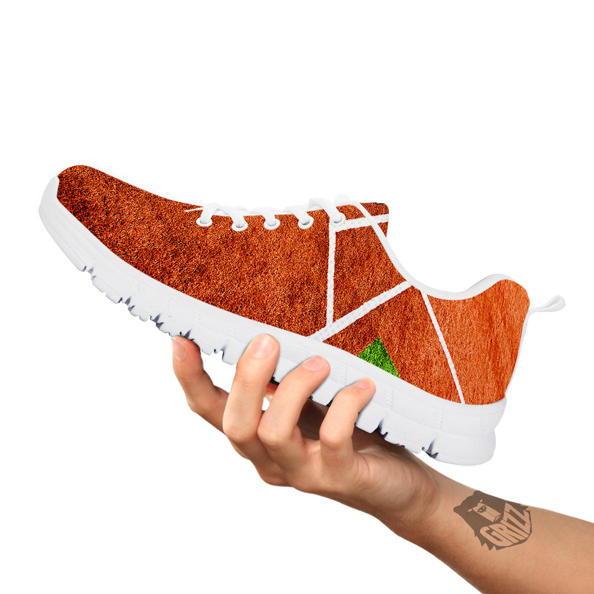 Playing Field Softball Print White Sneaker-grizzshop