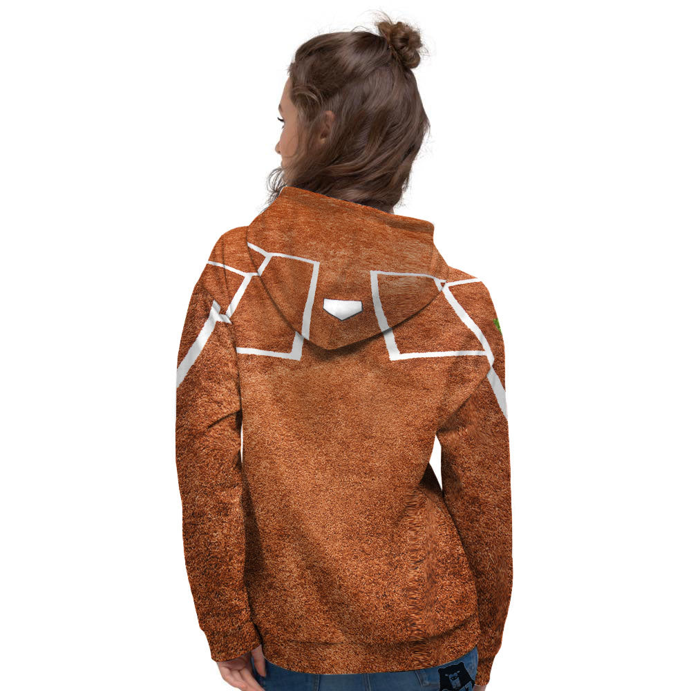 Playing Field Softball Print Women's Hoodie-grizzshop