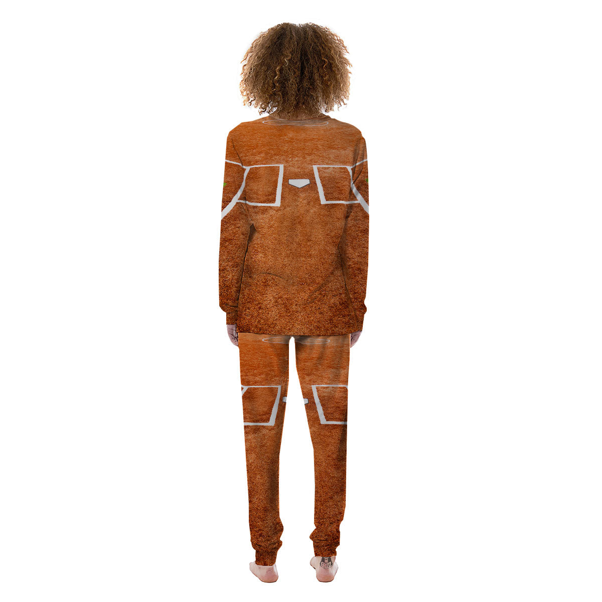 Playing Field Softball Print Women's Pajamas-grizzshop