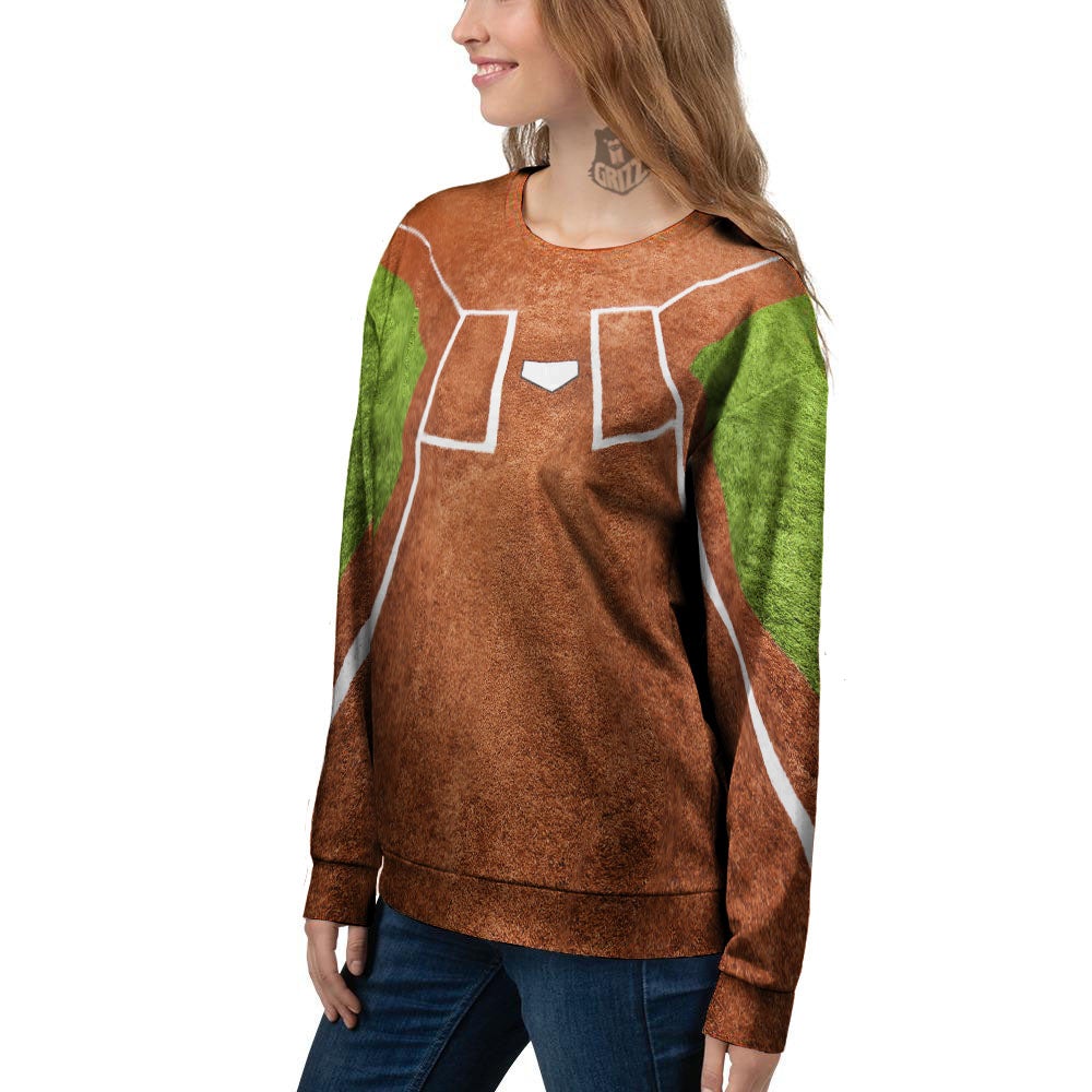 Playing Field Softball Print Women's Sweatshirt-grizzshop