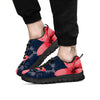 Plumeria Flower Pink Print Black Sneaker-grizzshop