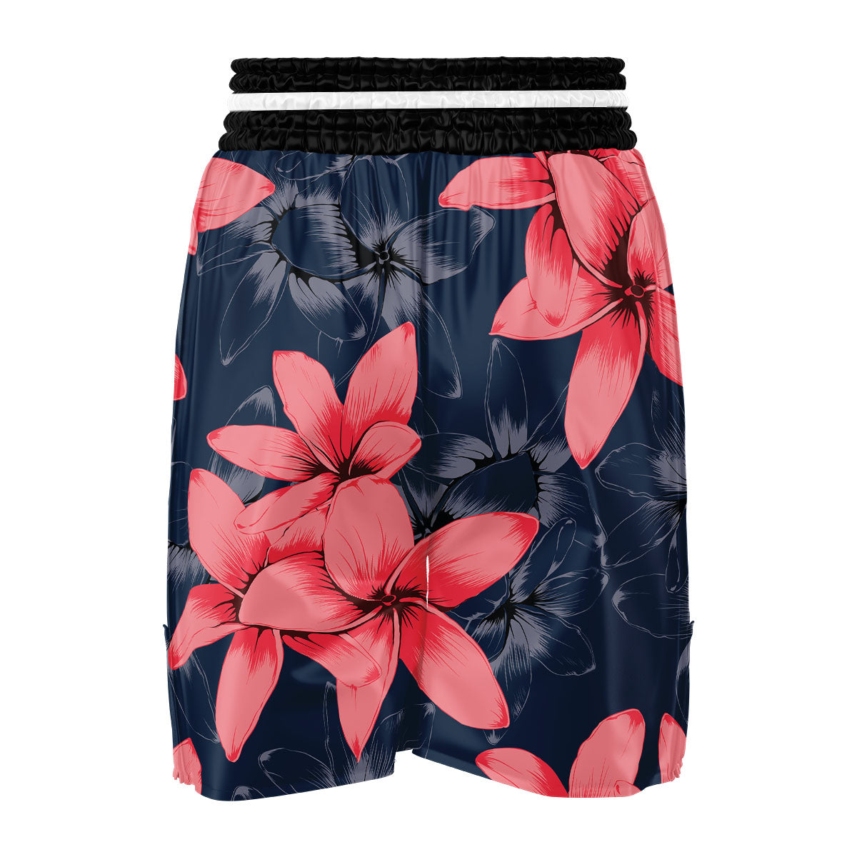 Plumeria Flower Pink Print Boxing Shorts-grizzshop