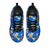 Plumeria Flower Yellow And White Blue Print Pattern Black Sneaker-grizzshop