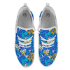 Plumeria Flower Yellow And White Blue Print Pattern White Athletic Shoes-grizzshop