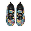 Plumeria Frangipani Tropical Print Pattern Black Sneaker-grizzshop