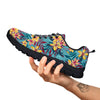 Plumeria Frangipani Tropical Print Pattern Black Sneaker-grizzshop