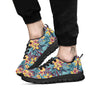 Plumeria Frangipani Tropical Print Pattern Black Sneaker-grizzshop