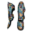 Plumeria Frangipani Tropical Print Pattern Muay Thai Shin Guards-grizzshop