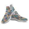 Plumeria Frangipani Tropical Print Pattern White Athletic Shoes-grizzshop