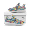 Plumeria Frangipani Tropical Print Pattern White Athletic Shoes-grizzshop