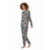 Plumeria Frangipani Tropical Print Pattern Women's Pajamas-grizzshop