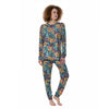 Plumeria Frangipani Tropical Print Pattern Women's Pajamas-grizzshop