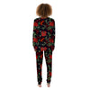 Poinsettia Xmas Print Pattern Women's Pajamas-grizzshop