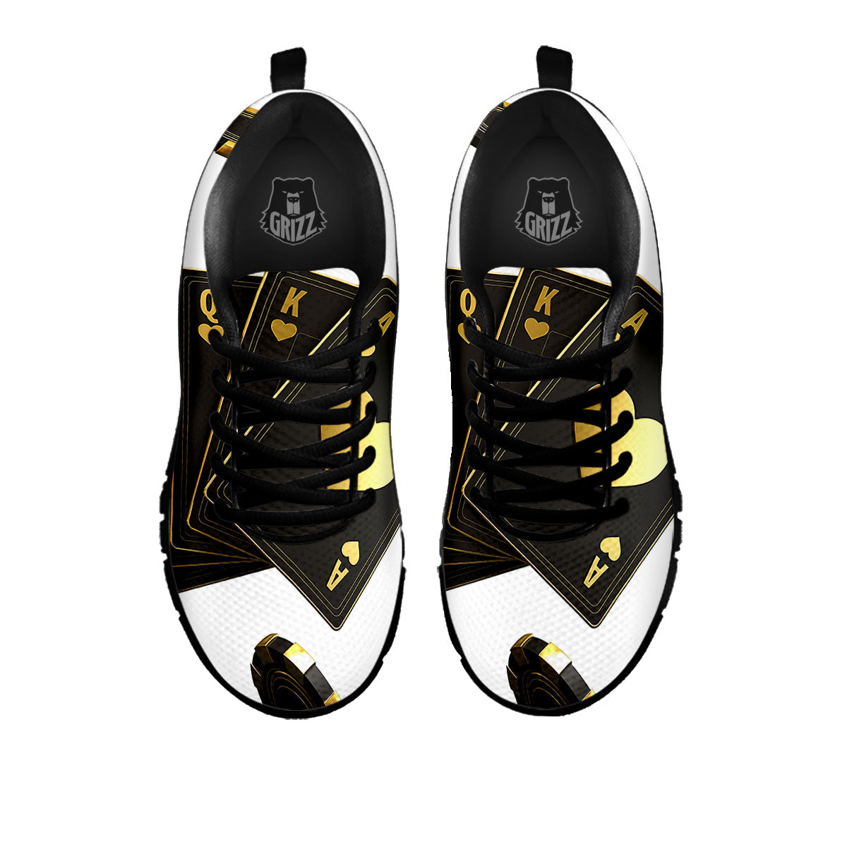 Poker Cards Print Black Sneaker-grizzshop