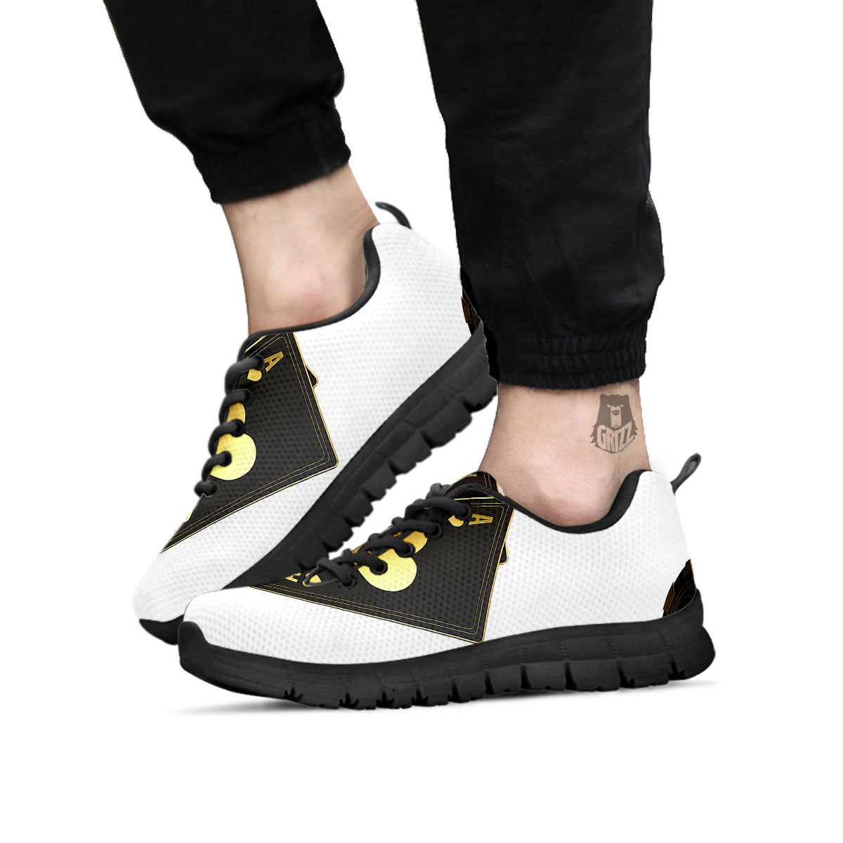 Poker Cards Print Black Sneaker-grizzshop