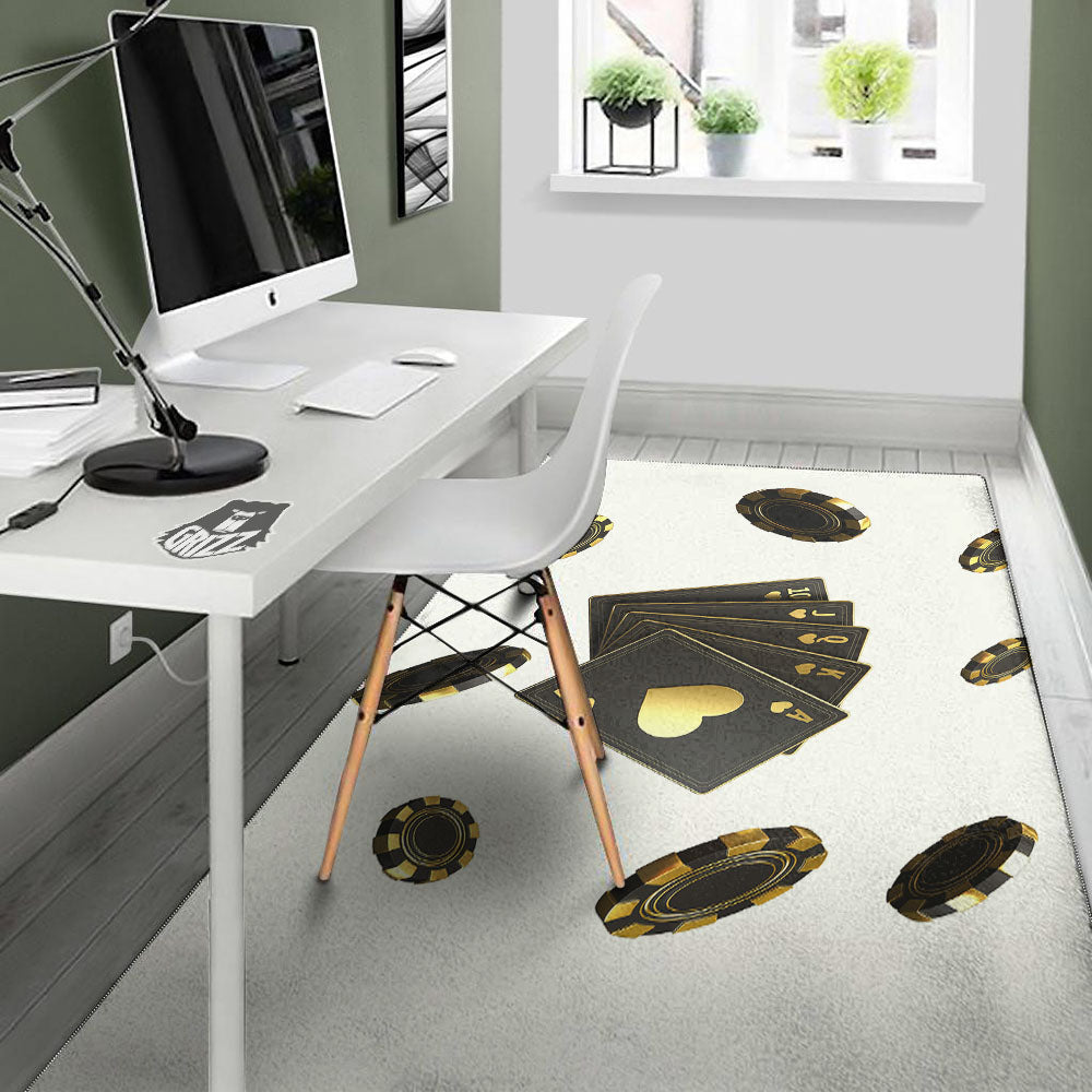 Poker Cards Print Floor Mat-grizzshop