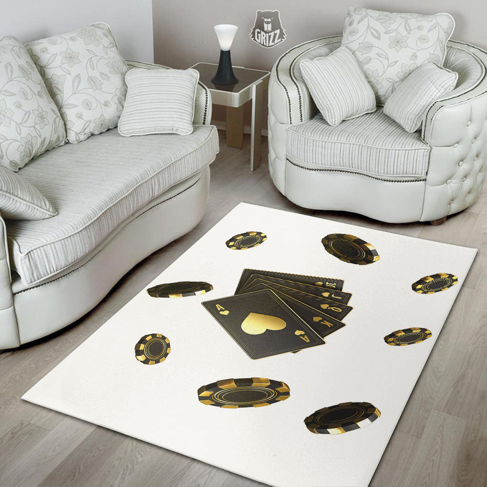 Poker Cards Print Floor Mat-grizzshop