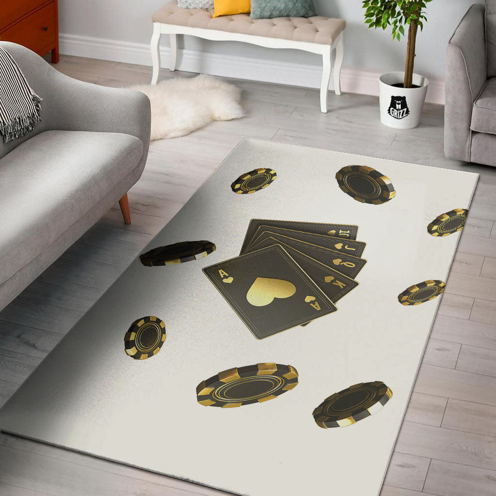 Poker Cards Print Floor Mat-grizzshop