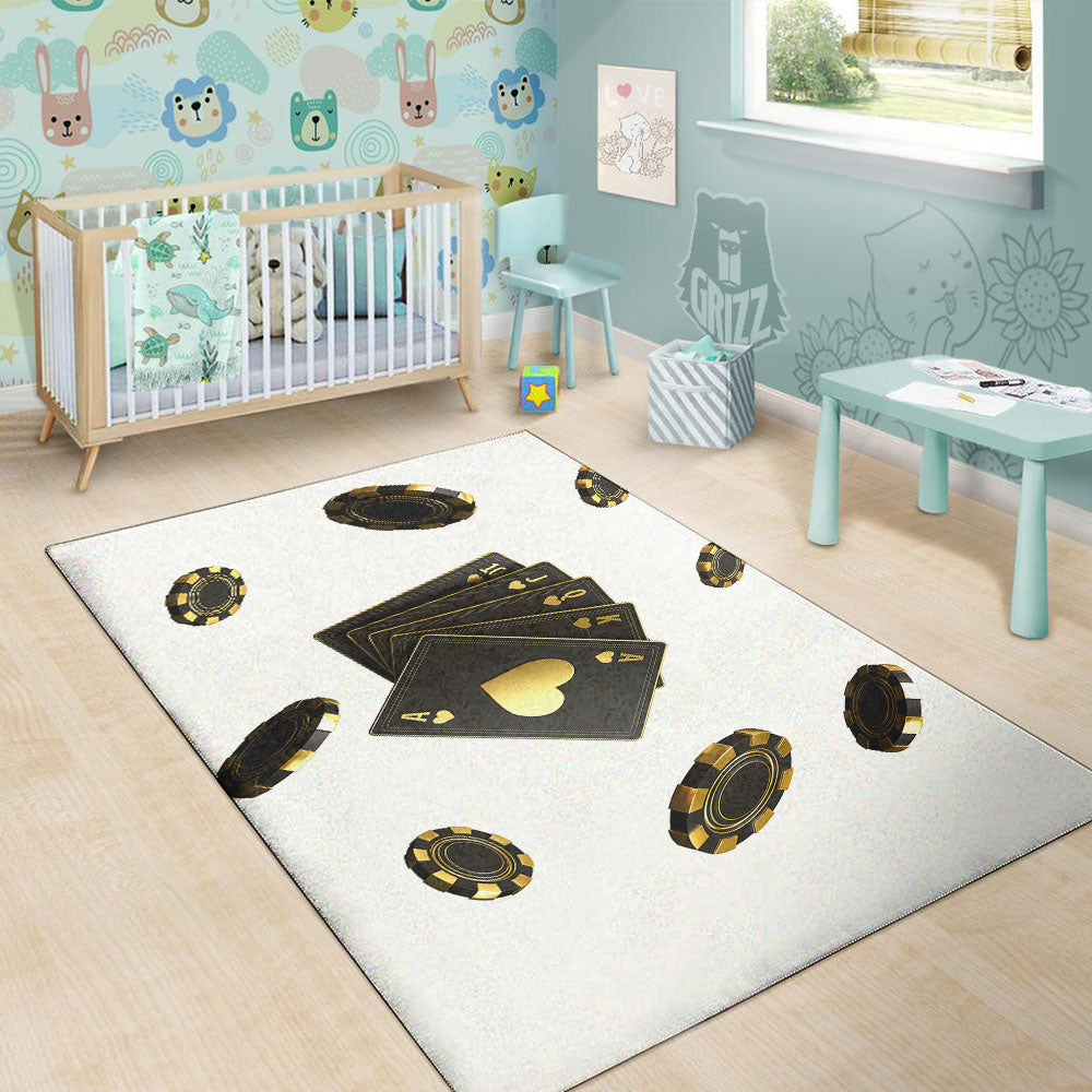 Poker Cards Print Floor Mat-grizzshop