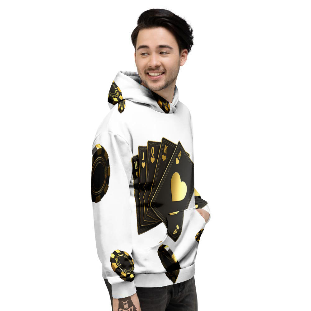 Poker Cards Print Men's Hoodie-grizzshop