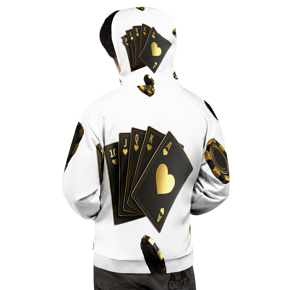 Poker Cards Print Men's Hoodie-grizzshop