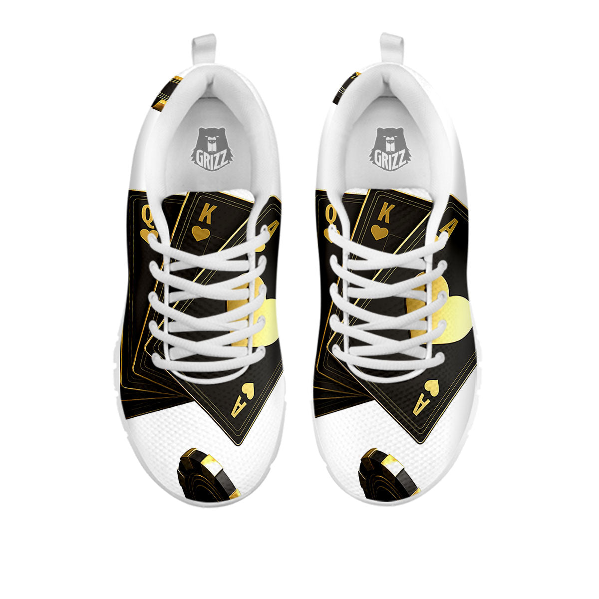 Poker Cards Print White Sneaker-grizzshop