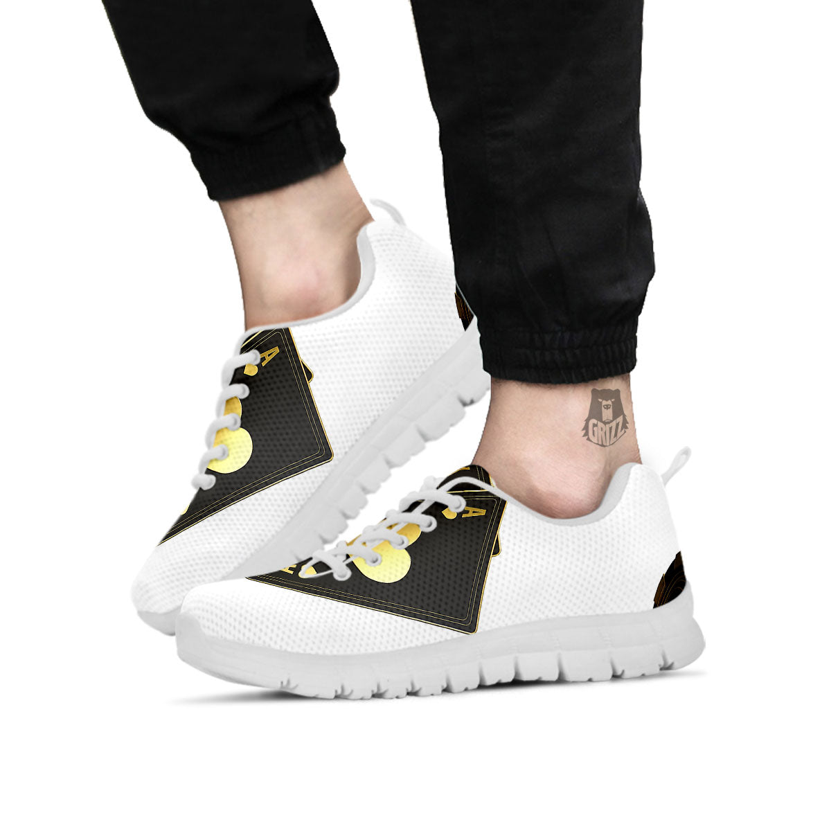 Poker Cards Print White Sneaker-grizzshop