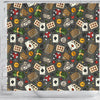 Poker Casino Pattern Print Bathroom Shower Curtain-grizzshop