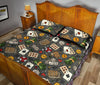 Poker Casino Pattern Print Bed Set Quilt-grizzshop