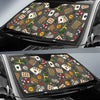 Poker Casino Pattern Print Car Sun Shade-grizzshop