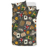 Poker Casino Pattern Print Duvet Cover Bedding Set-grizzshop