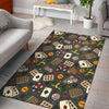 Poker Casino Pattern Print Floor Mat-grizzshop