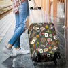 Poker Casino Pattern Print Luggage Cover Protector-grizzshop