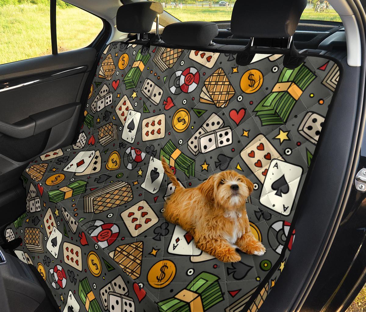 Poker Casino Pattern Print Pet Car Seat Cover-grizzshop
