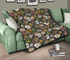 Poker Casino Pattern Print Quilt-grizzshop