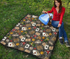 Poker Casino Pattern Print Quilt-grizzshop