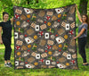 Poker Casino Pattern Print Quilt-grizzshop