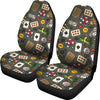 Poker Casino Pattern Print Universal Fit Car Seat Covers-grizzshop