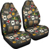 Poker Casino Pattern Print Universal Fit Car Seat Covers-grizzshop